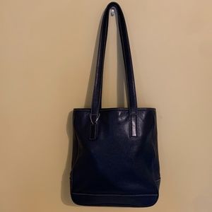 Simple Black Leather Coach Purse